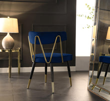 Load image into Gallery viewer, Rheingold Navy Velvet Dining Chair