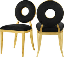 Load image into Gallery viewer, Carousel Black Velvet Dining Chair