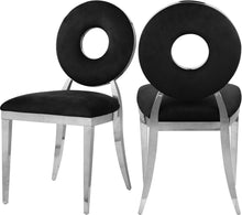 Load image into Gallery viewer, Carousel Black Velvet Dining Chair