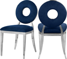 Load image into Gallery viewer, Carousel Navy Velvet Dining Chair