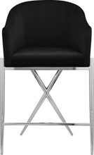 Load image into Gallery viewer, Xavier Black Velvet Counter Stool