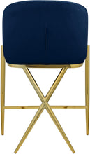 Load image into Gallery viewer, Xavier Navy Velvet Counter Stool