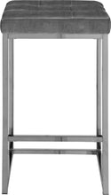 Load image into Gallery viewer, Nicola Grey Velvet Stool