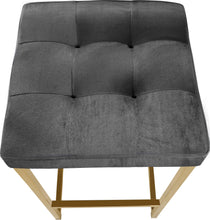Load image into Gallery viewer, Nicola Grey Velvet Stool