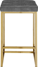 Load image into Gallery viewer, Nicola Grey Velvet Stool