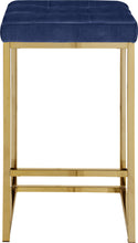 Load image into Gallery viewer, Nicola Navy Velvet Stool