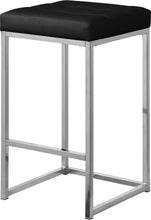 Load image into Gallery viewer, Nicola Black Faux Leather Stool