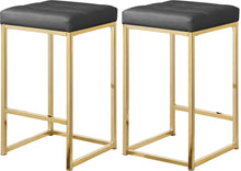 Load image into Gallery viewer, Nicola Grey Faux Leather Stool