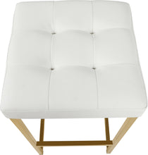 Load image into Gallery viewer, Nicola White Faux Leather Stool