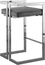 Load image into Gallery viewer, Ezra Grey Velvet Stool