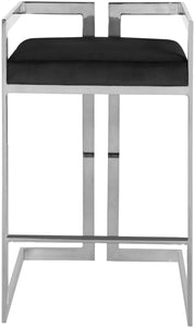 Ezra Black Velvet Stool