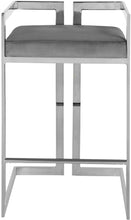 Load image into Gallery viewer, Ezra Grey Velvet Stool