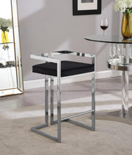 Load image into Gallery viewer, Ezra Black Velvet Stool
