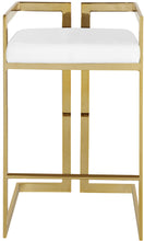 Load image into Gallery viewer, Ezra White Faux Leather Stool