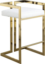 Load image into Gallery viewer, Ezra White Faux Leather Stool
