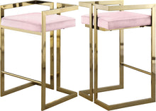 Load image into Gallery viewer, Ezra Pink Velvet Stool
