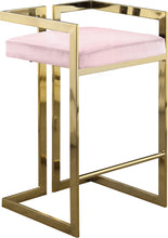 Load image into Gallery viewer, Ezra Pink Velvet Stool