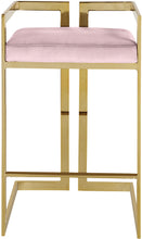 Load image into Gallery viewer, Ezra Pink Velvet Stool