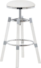 Load image into Gallery viewer, Venus White Faux Leather Adjustable Stool