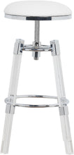 Load image into Gallery viewer, Venus White Faux Leather Adjustable Stool
