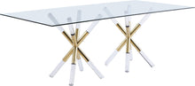 Load image into Gallery viewer, Mercury Acrylic/Gold Dining Table