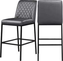 Load image into Gallery viewer, Bryce Grey Faux Leather Stool