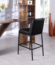 Load image into Gallery viewer, Bryce Black Faux Leather Stool