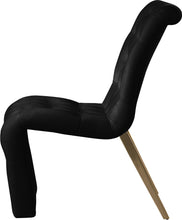 Load image into Gallery viewer, Curve Black Velvet Dining Chair