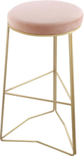 Load image into Gallery viewer, Tres Pink Velvet Bar Stool