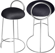 Load image into Gallery viewer, Ring Black Velvet Counter Stool