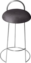 Load image into Gallery viewer, Ring Grey Velvet Counter Stool