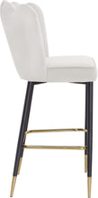 Load image into Gallery viewer, Lily Cream Velvet Stool