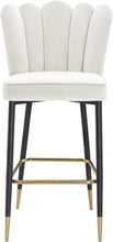 Load image into Gallery viewer, Lily Cream Velvet Stool