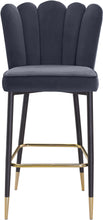 Load image into Gallery viewer, Lily Grey Velvet Stool