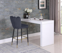 Load image into Gallery viewer, Lily Grey Velvet Stool