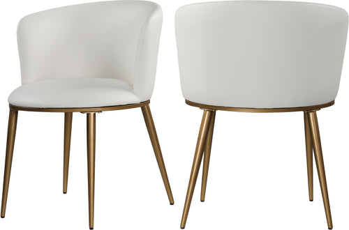 Skylar White Faux Leather Dining Chair