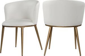 Skylar White Faux Leather Dining Chair