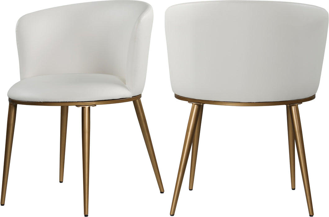 Skylar White Faux Leather Dining Chair