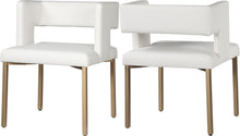 Load image into Gallery viewer, Caleb White Faux Leather Dining Chair