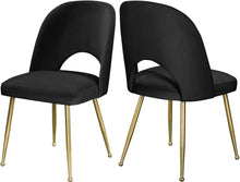 Load image into Gallery viewer, Logan Black Velvet Dining Chair