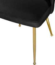 Load image into Gallery viewer, Logan Black Velvet Dining Chair
