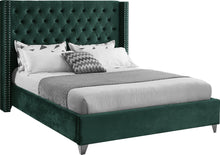 Load image into Gallery viewer, Aiden Green Velvet King Bed