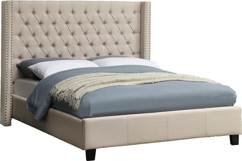 Ashton Beige Linen King Bed