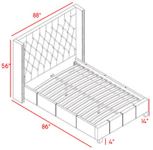 Load image into Gallery viewer, Ashton Navy Linen King Bed