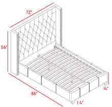 Load image into Gallery viewer, Ashton Grey Linen Queen Bed