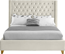 Load image into Gallery viewer, Barolo Cream Velvet Queen Bed