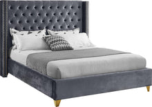 Load image into Gallery viewer, Barolo Grey Velvet Full Bed