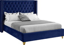 Load image into Gallery viewer, Barolo Navy Velvet Full Bed