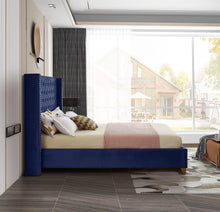 Load image into Gallery viewer, Barolo Navy Velvet Full Bed