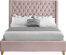 Load image into Gallery viewer, Barolo Pink Velvet King Bed